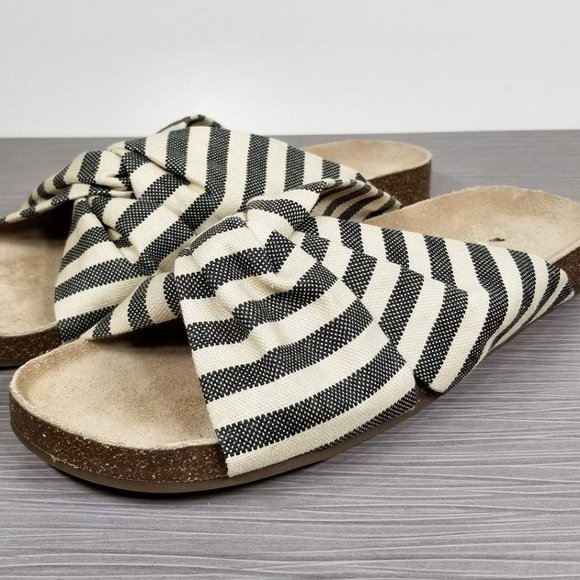 Vince Camuto Biminti Slide Sandal, Black/Natural Textile, Womens Size 11 M / 43 - Picture 1 of 10